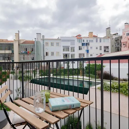 Bright 1 Bdr W/ Pool View By Lovelystay Lisboa